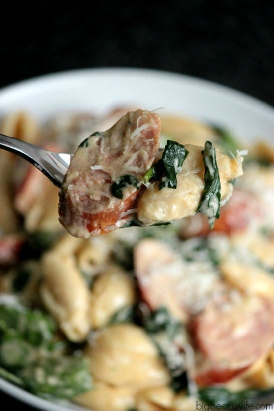 Sausage and Spinach Alfredo 