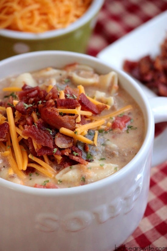 Slow Cooker Bacon Cheeseburger Soup - Click The Photo for the Recipe