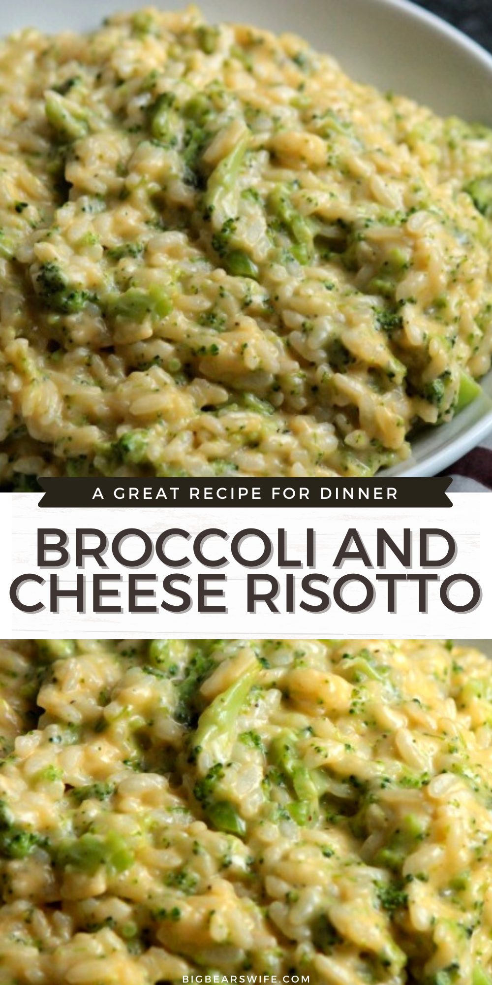 This Broccoli and Cheese Risotto is creamy and perfect with it’s cheese and bits of broccoli! It’s such a great comfort food and it’s easy to make at home!
 via @bigbearswife