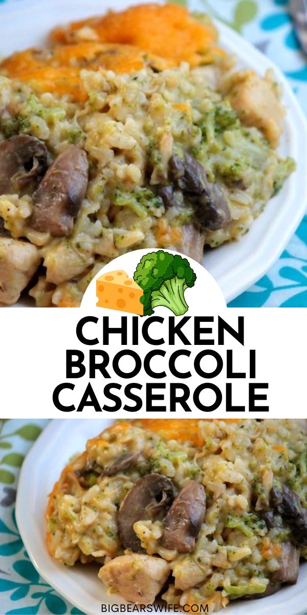 This Chicken Broccoli Casserole is a cheesy chicken casserole that's based on our favorite family casserole, Cheesy Broccoli Casserole. via @bigbearswife