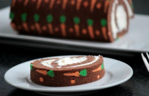 Chocolate Carrot Swiss Roll Cake