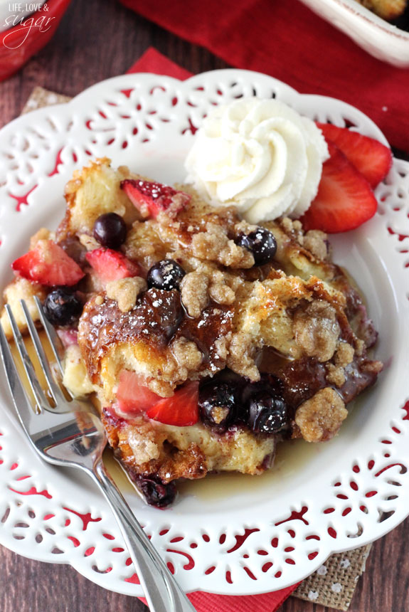 Berry French Toast Casserole  from Live Love and Sugar