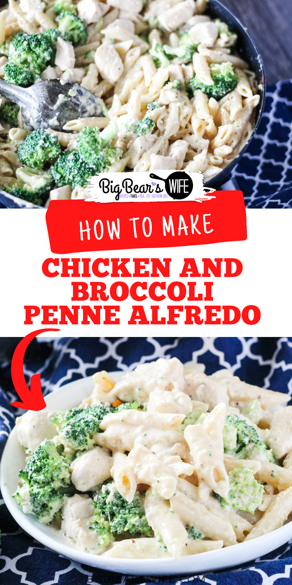 This Chicken and Broccoli Penne Alfredo is easy to whip up for dinner and delicious! This has been one of my most popular recipes for years! 
 via @bigbearswife