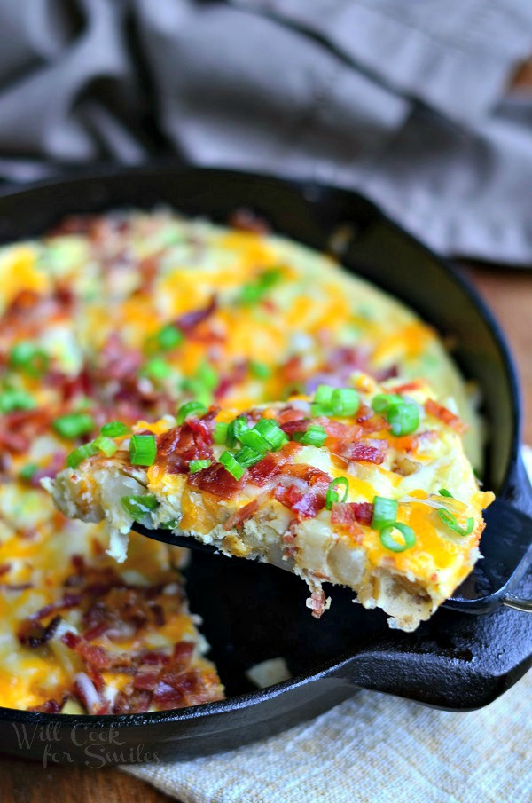 Loaded Baked Potato Breakfast Skillet from Will Cook For Smiles