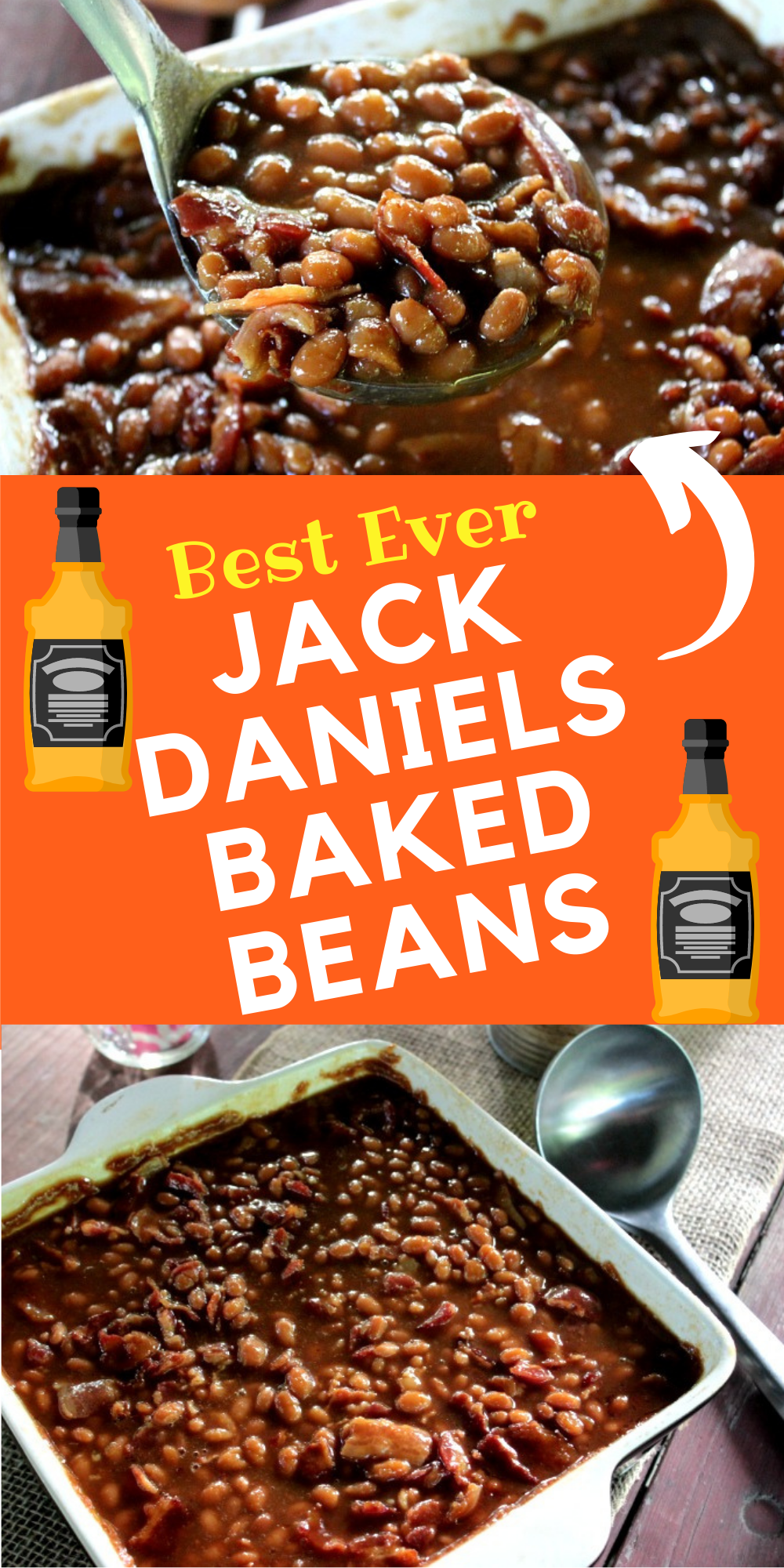 Super easy and tasty Jack Daniels Baked Beans are perfect for cookouts and holidays! Great as a side dish for burgers, hot dogs and anything else you whip up on the grill this summer!  via @bigbearswife