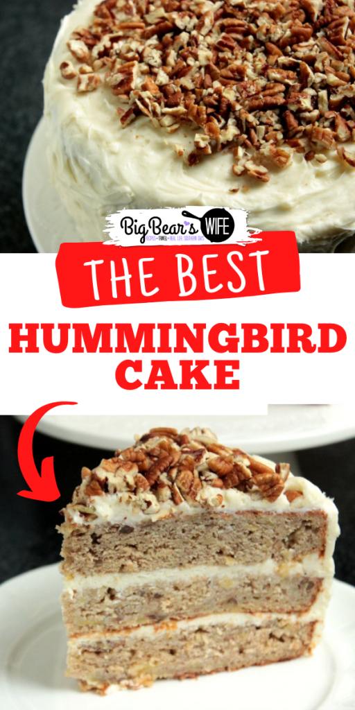  Hummingbird Cake is a spice cake loaded with pineapples, bananas and pecans. It's also layered and frosted with a thick cream cheese icing!