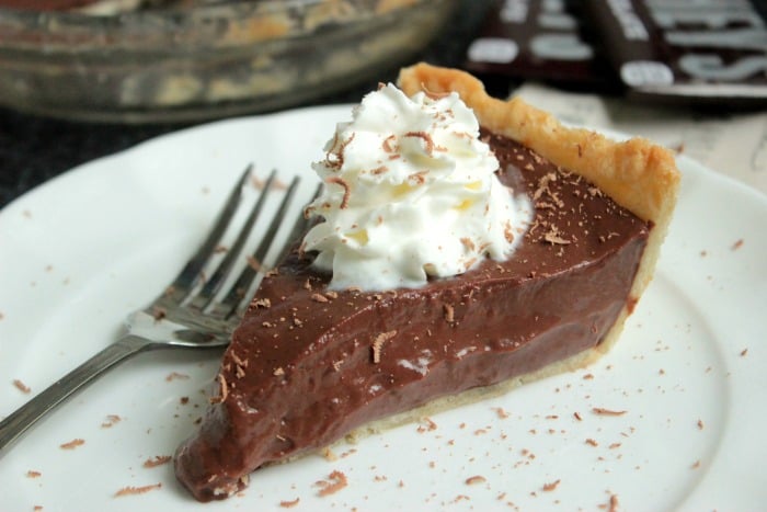 Chocolate Pie - This old fashioned chocolate pie recipe is one of the very best that I've made. It was passed down to me from my Father in Law who fell in love with it from a Hershey chocolate Cookbook years ago! 