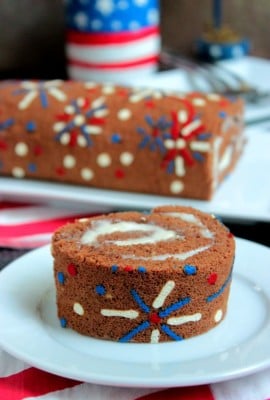 4th of July Fireworks Cake Roll