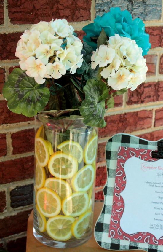 Lemon Slices Flower Vase