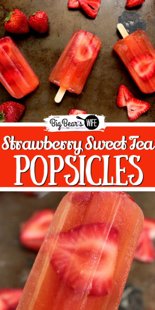 Strawberry Sweet Tea Popsicles