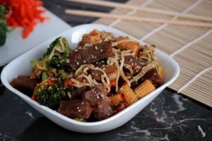 Beef & Ramen Noodle Stir Fry {& the Richmond NASCAR race VIP Style with Cargill Beef}