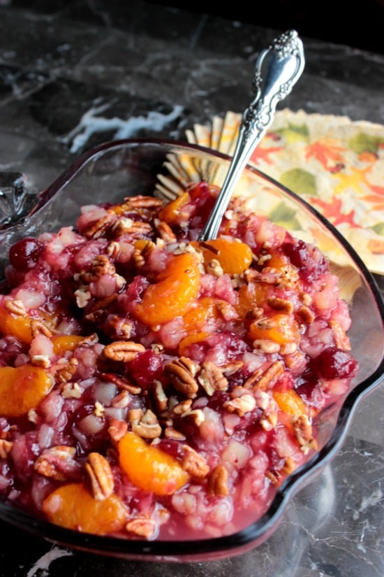 Pineapple Orange Cranberry Sauce Recipe -Put that can of cranberry sauce down and give this Pineapple Orange Cranberry Sauce Recipe a try! It’s delicious, perfect for Thanksgiving day and goes great with Thanksgiving day leftovers!