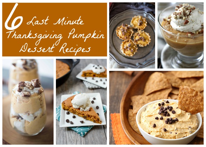6 Last Minute Thanksgiving Pumpkin Dessert Recipes