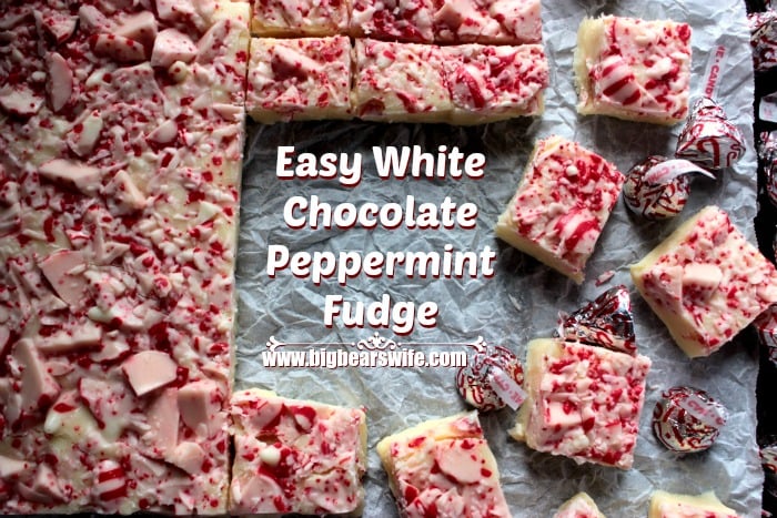 Easy White Chocolate Peppermint Fudge 