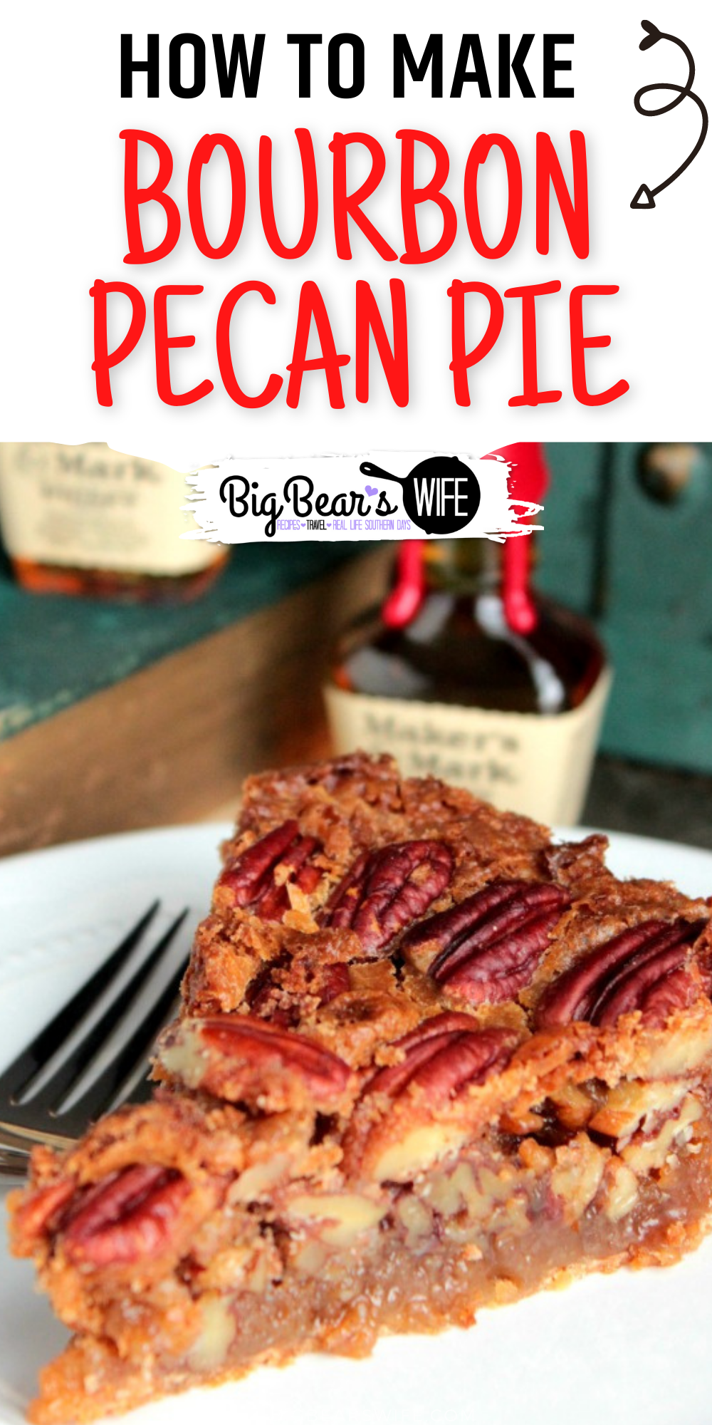  Bourbon Pecan Pie - A sweet classic southern pecan pie with the smooth touch of bourbon baked inside!
 via @bigbearswife
