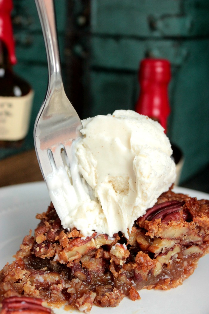 Bourbon Pecan Pie - A sweet classic southern pecan pie with the smooth touch of bourbon baked inside!