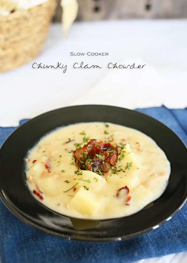 Slow Cooker Clam Chowder {Kleinworth & Co.}