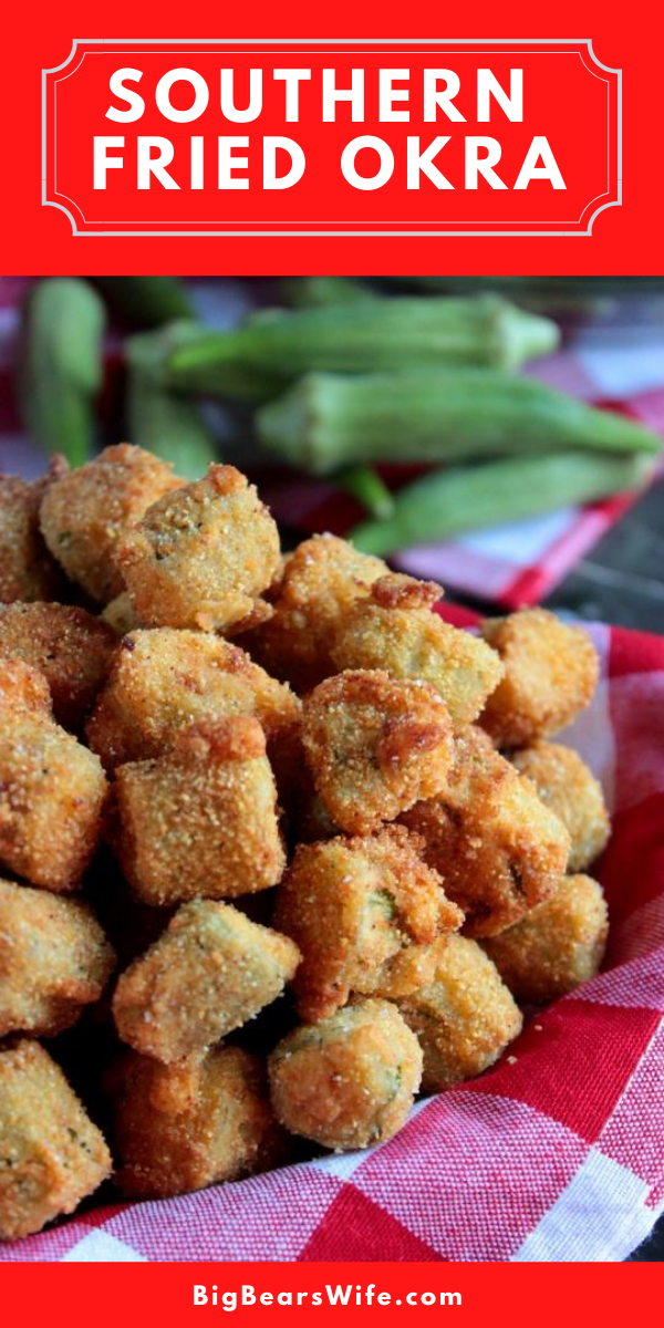 If you're going to splurge on fried food, make sure it's worth it! Serve this Southern Fried Okra along side your favorite burger, brisket or fried chicken! via @bigbearswife