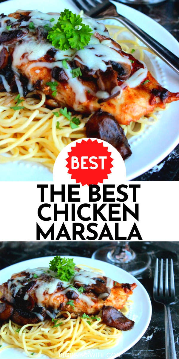 An Easy Chicken Marsala that we consider to be The Best Chicken Marsala (that we've made!) It's just like the Chicken Marsala that you get at the restaurants. via @bigbearswife