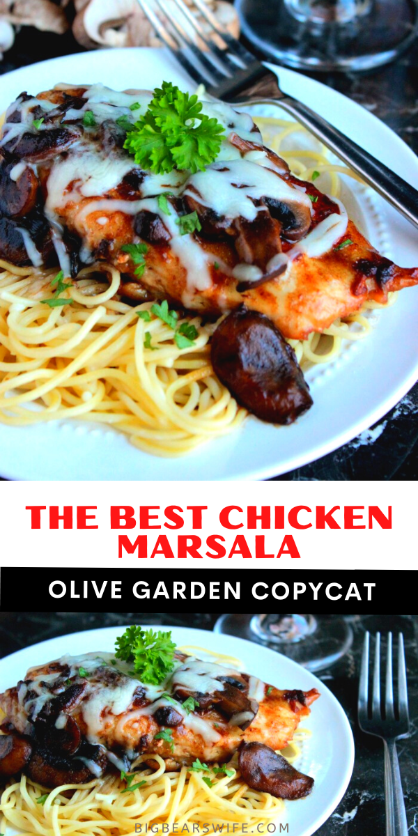 An Easy Chicken Marsala that we consider to be The Best Chicken Marsala (that we've made!) It's just like the Chicken Marsala that you get at the restaurants. via @bigbearswife