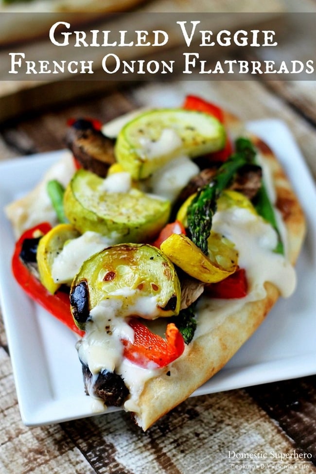 Grilled Veggie French Onion Flatbreads