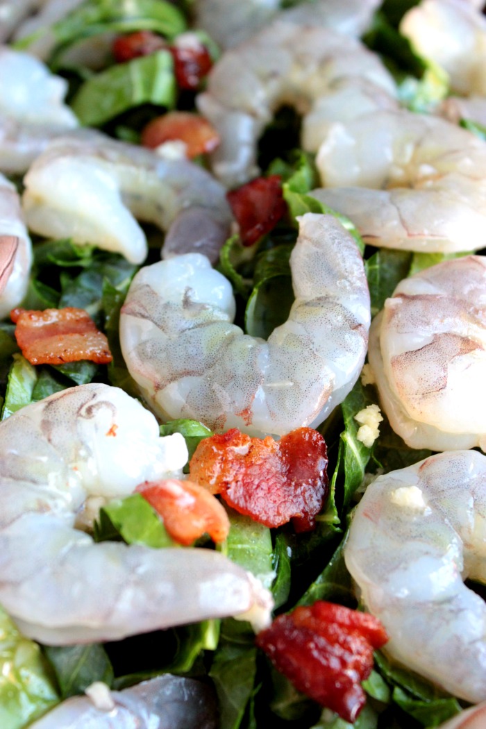 Whole Shrimp with Bacon and Collards (7)