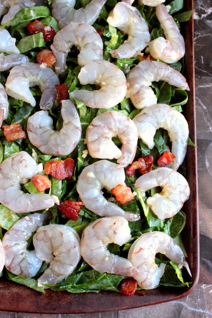 Whole Shrimp with Bacon and Collards (8)