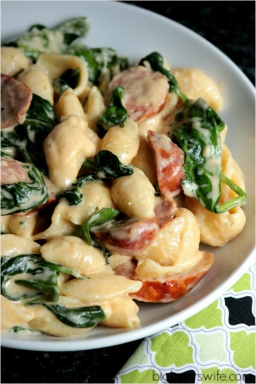 Sausage and Spinach Alfredo