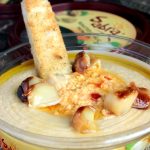 Garlic Crouton Sticks and Roasted Garlic Hummus Toppings