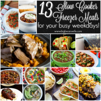 13 Slow Cooker Freezer Meals for your busy weekdays!
