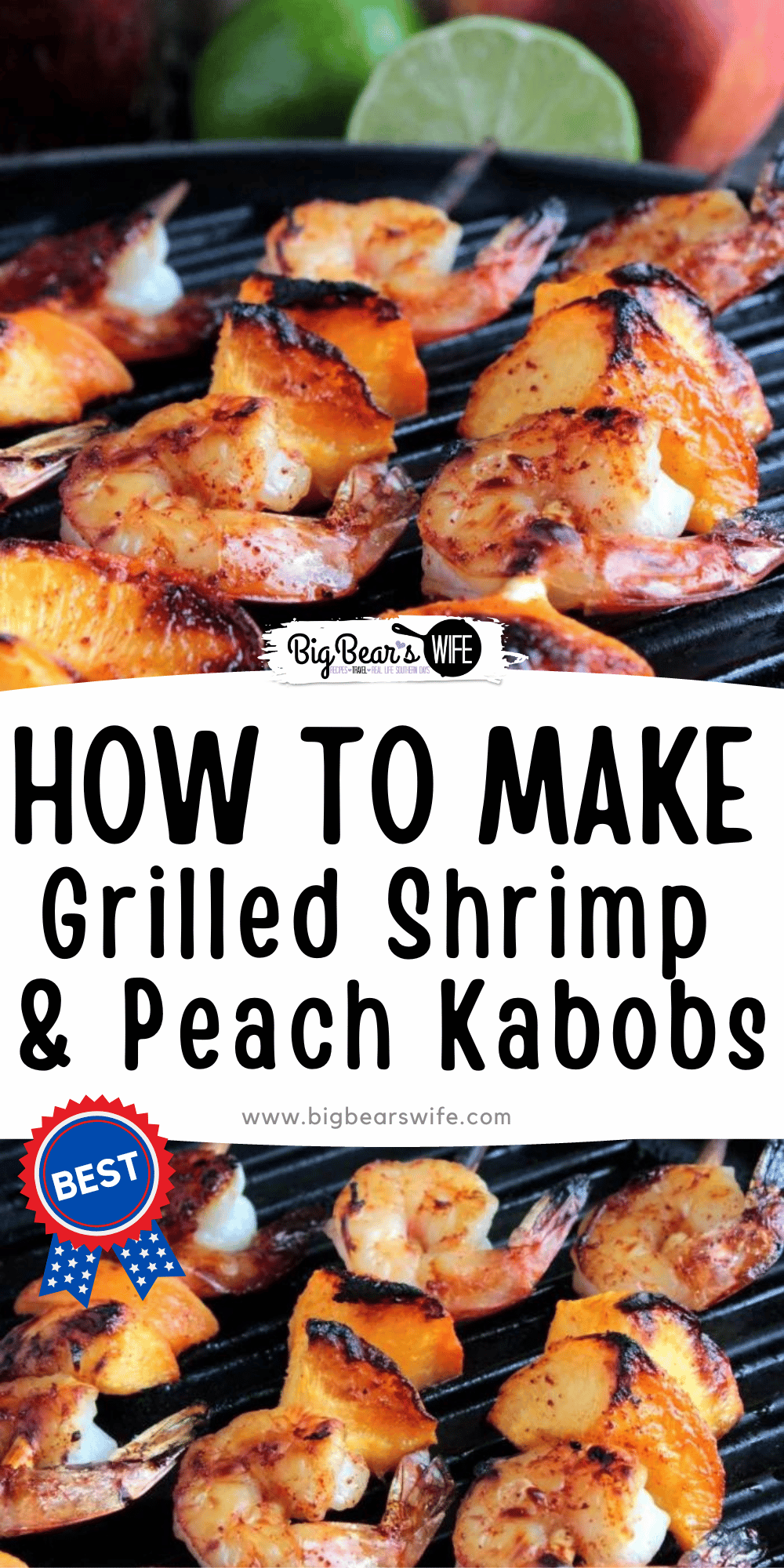 These kabobs are simple to toss together and they do cook pretty quickly. You can cook them on a charcoal or gas grill. They're also perfect grilled on a grill pan on top of the stove. via @bigbearswife