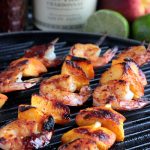 Grilled Shrimp and Peach Kabobs #LoveJadot