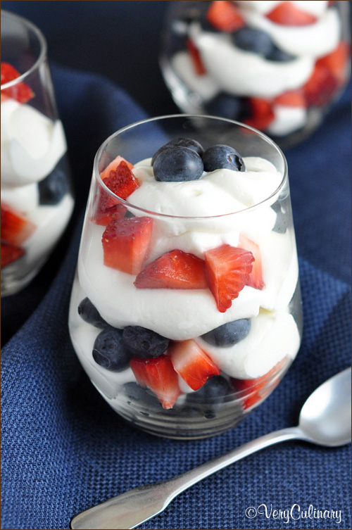 Red, White, & Blue Cheesecake Mousse {Belly Full}