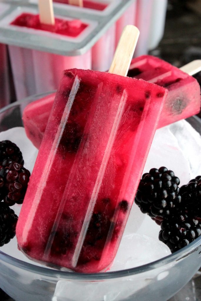 BEST blackberry homemade Popsicle out there! We make them all the time! 