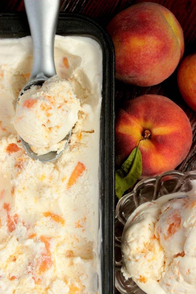 Fresh Peach Ice Cream | Homemade Ice Cream Recipes Everybody Can Enjoy