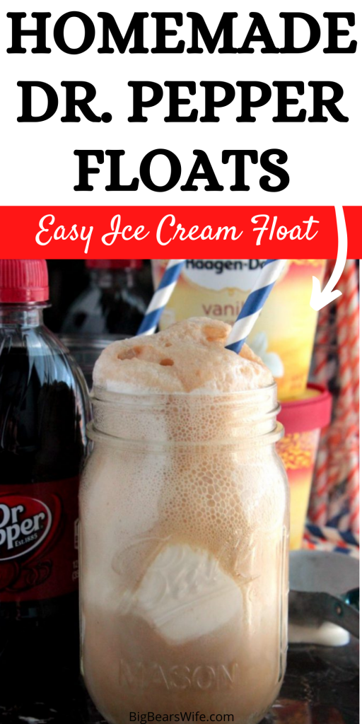 Homemade Dr. Pepper Floats are one of my mom's favorite ice cream treats! I just knew that these would be the perfect treat to make for her Birthday! This is how I make super easy Homemade Dr. Pepper Ice Cream Floats!
