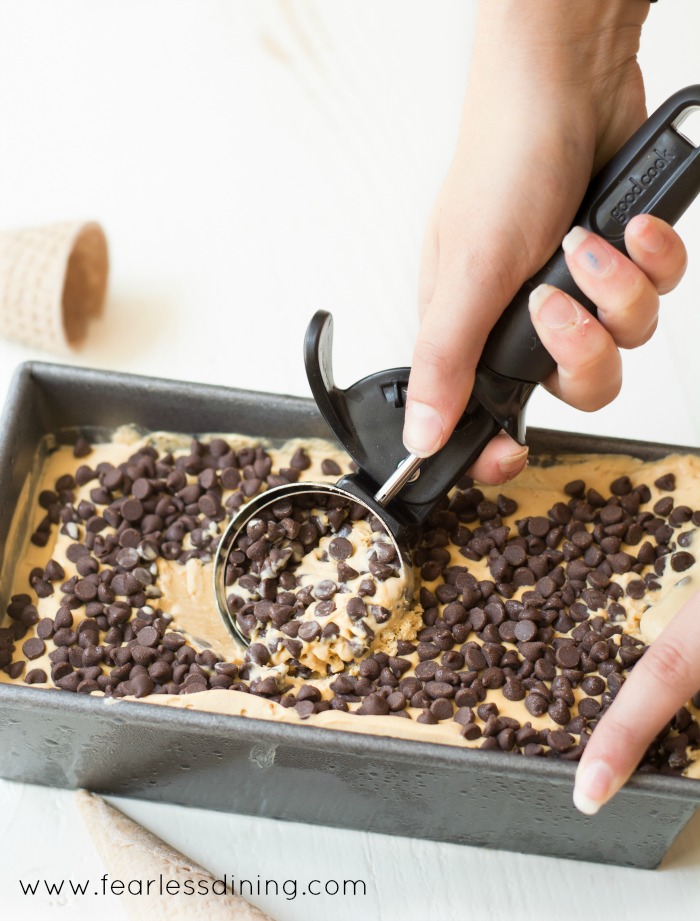 This No-Churn Caramel Chip Ice Cream is super easy to make. You can watch this video to show you how easy it is. Recipe at http://www.fearlessdining.com