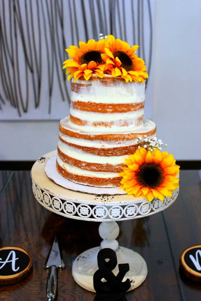 Orange Creamsicle Semi Naked Cake - Semi Naked Sunflower Cake
