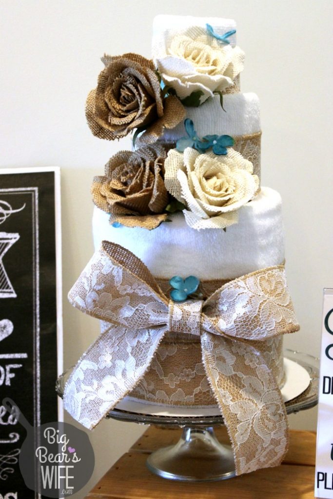 How to Make a Towel Cake for a Bridal Shower