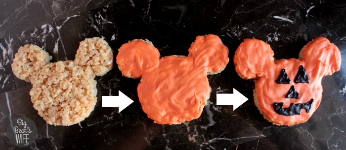 Mickey Pumpkin Marshmallow Cereal Treats