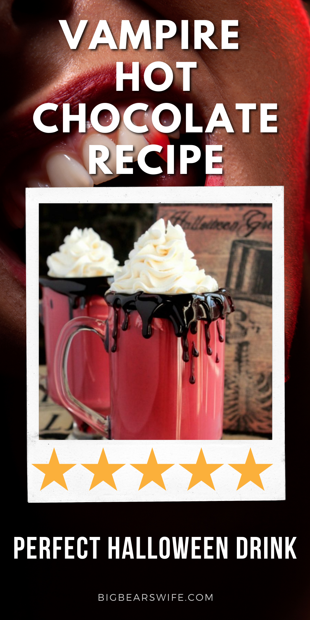 Vampire Hot Chocolate - "Some are born into sweet delight, some are born to endless nights."- William Blake. This poem line isn't directly related to vampires but it does seem to fit doesn't it. It does sound like it's perfect for this Vampire Hot Chocolate too! via @bigbearswife