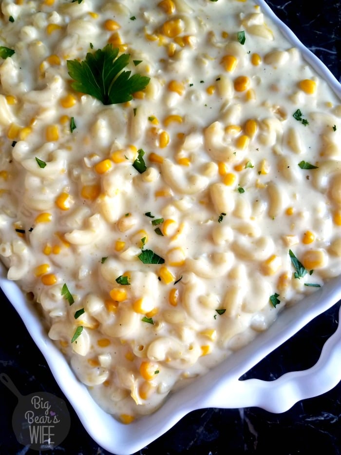 Creamed Corn Macaroni and Cheese
