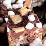 Deluxe Chocolate Top S'more Rice Cereal Treats