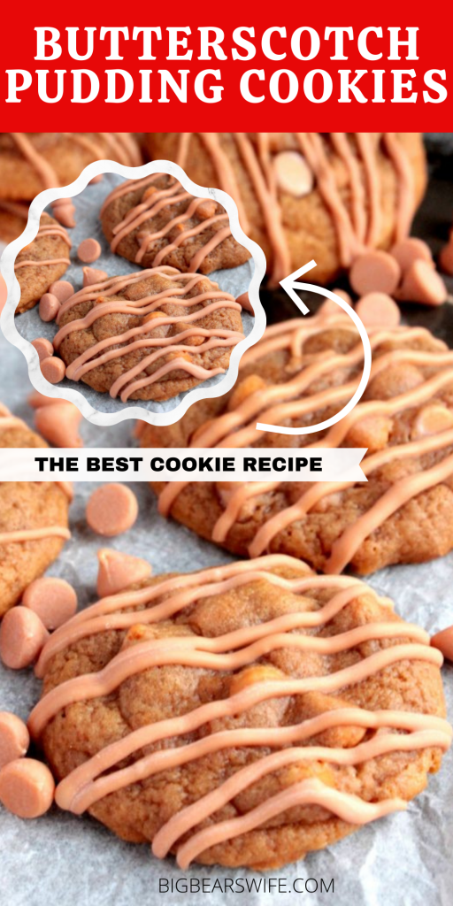 Butterscotch Pudding cookies are made from scratch with butterscotch pudding mixed right into the batter to make them super soft and chewy!