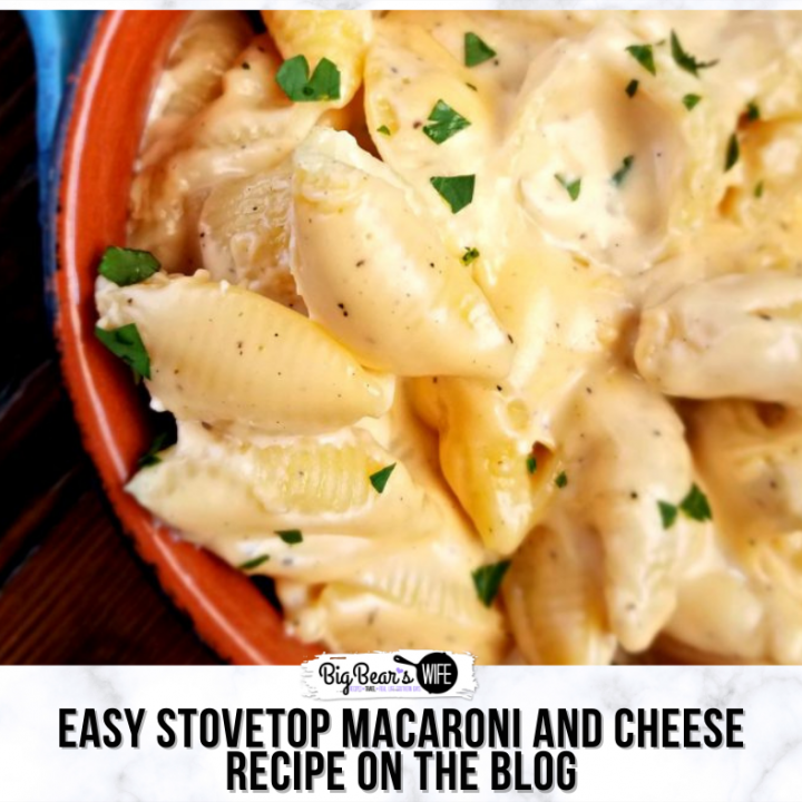  An Easy Stovetop Macaroni and Cheese that can be whipped up in minutes; so quick to make and such a tasty side dish!