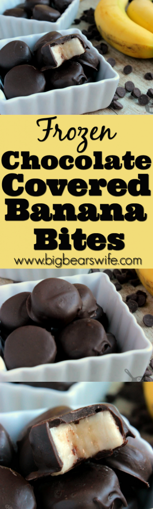 Frozen Chocolate Covered Banana Bites