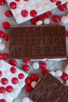 Homemade White Chocolate M&M Peppermint Candy Bars