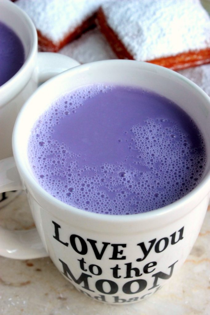 Mardi Gras Purple Hot Chocolate PLUS DIY Colored Sugar