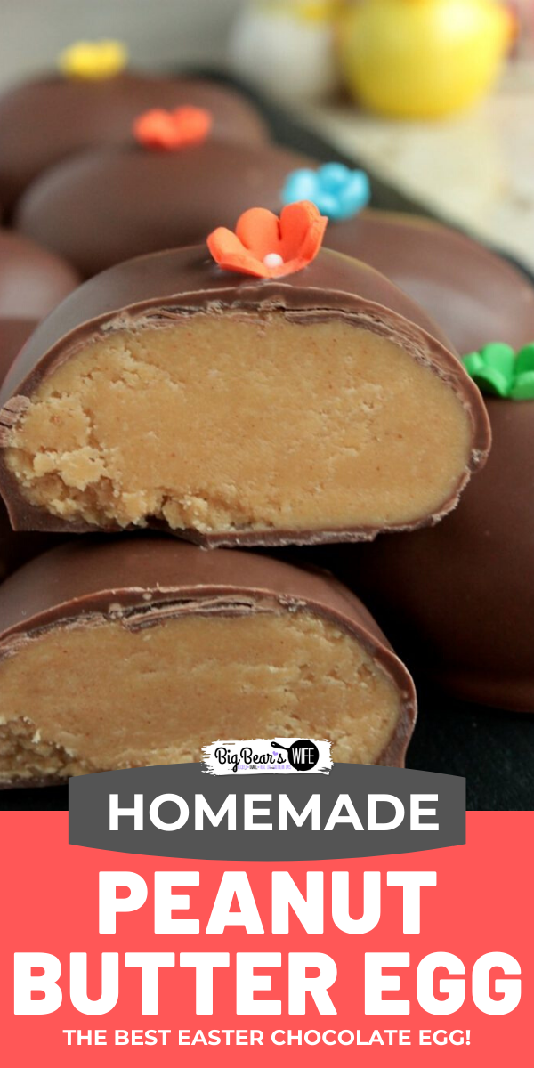 Love the Chocolate Peanut Butter Eggs that churches make around Easter time? These Southern Church Peanut Butter Eggs are just like those, they're perfect and taste amazing! Southern Church Peanut Butter Eggs - A recipe for the best homemade Easter chocolate peanut butter eggs via @bigbearswife