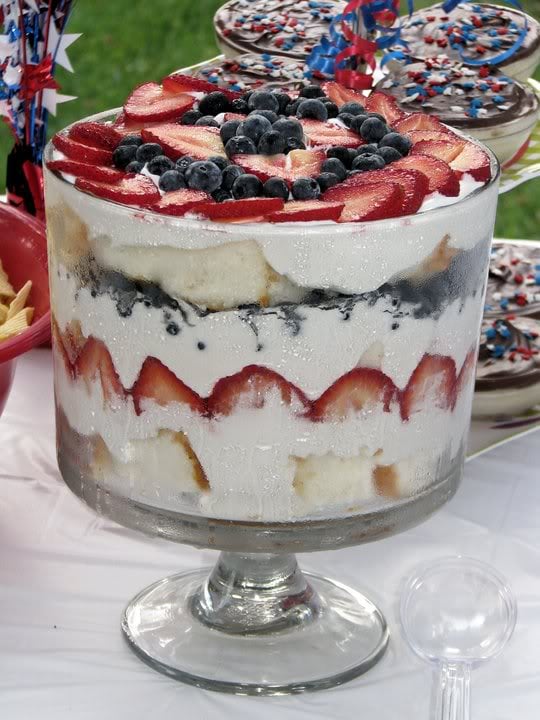 Strawberry and Blueberry Trifle